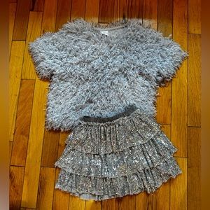 Zara girl blouse &Skirt